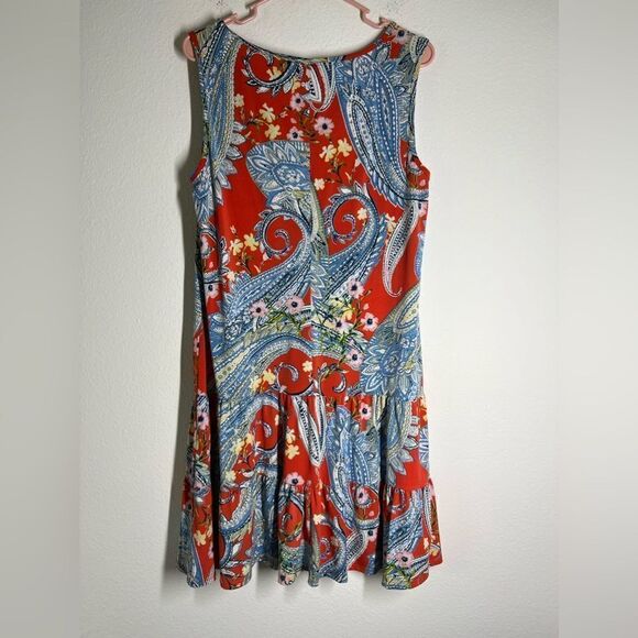 IVY LINE BOHEMIAN Multi Color Paisley Print Dress SIZE XL - Picture 2 of 10